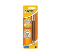 Stylo-bille bic atlantis soft pointe moyenne 1,0mm blister de 2 recharges noir