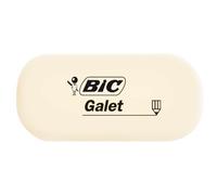 BIC Lot de 3 Gommes plastique Galet extra molle Blanche
