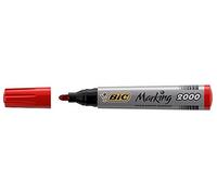 BIC Lot de 3 Marqueurs permanent 2000, pointe ogive, rouge