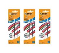 Bic Lot De 3 Packs 2 Recharges Pour Stylo-Bille 4 Colours Smooth S Bleu