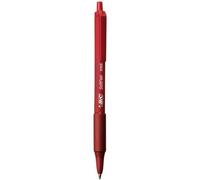 BIC Lot de 3 Stylos bille rétractable Soft Feel Clic Grip Rouge