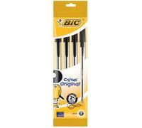 Stylo à bille Cristal Medium, en sachet de 4, noir