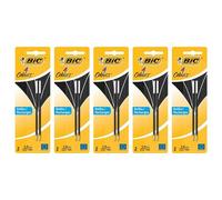 Bic Lot de 5 Packs 2 Recharges Pour Stylo Bille 4 couleurs Pointe Moyenne 1 mm Noir