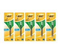 Bic Lot de 5 Packs 2 Recharges Pour Stylo Bille 4 couleurs Pointe moyenne 1 mm Verte