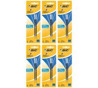 Bic Lot de 6 Packs 2 Recharges Pour Stylo Bille 4 couleurs Pointe moyenne 1 mm Bleu