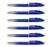 Bic Lot De 6 Stylo-Billes Rétractable 4 Colours Smooth Gradient S Bleu Foncé