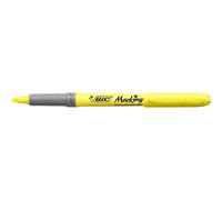 BIC Lot de 6 Surligneurs HIGHLIGHTER GRIP Pointe Biseau Moyenne Jaune