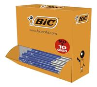 BIC Stylos bille M10 rétractable bleu – lot de 100 dont 10 gratuits