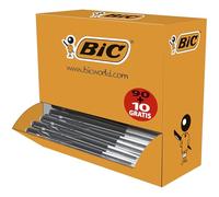 BIC Stylos bille M10 rétractable – Pointe moyenne 1,0 mm, encre noire – Lot 100 (90+10 offerts)