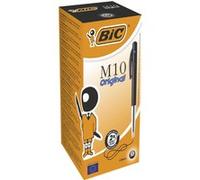 BIC M10 Original Stylos-Bille Rétractables Pointe Moyenne (1,0 mm) - Noir, Boîte de 50 Noir G
