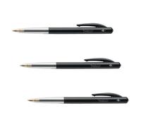 BIC M10 Stylo à bille rétractable Noir (Lot de 3)