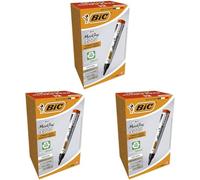 BIC Marking 2000 ECOlutions Marqueurs Permanents à Pointe Conique Moyenne - Rouge, Boîte de 12 (Lot de 3)