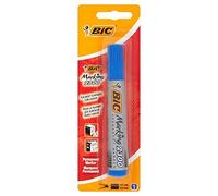 BIC Marking 2300 ECOlutions Marqueur Permanent à Pointe Moyenne Biseautée - Bleu, Blister de 1