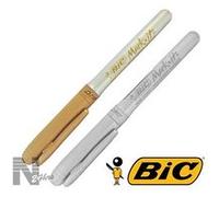 BIC Intensity Lot de 2 marqueurs permanents métalliques - Or et argent