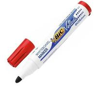 BIC Velleda 1701 ECOlutions Feutres pour Tableau Blanc Effaçables à Sec à Pointe Conique Moyenne - Rouge, Boîte de 12