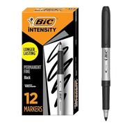 BIC - Marqueur permanent de poche, Noir, Pointe fine de précision, Stylo marqueur, 205478031