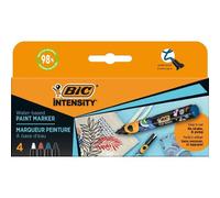 Bic Marqueur Permanent Intensity, Carte Blister De 4