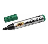 BIC Marking 2000 ECOlutions Marqueurs Permanents à Pointe Conique Moyenne - Vert, Boîte de 12