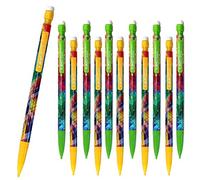 BIC Matic Lot de 12 porte-mines n°2 avec gomme HB mine 0,9 mm Vert et jaune