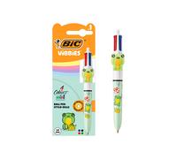 BIC Mini Stylo 4 couleurs Vibbies Licorne Ribby - Pointe moyenne 1 mm - Corps Vert