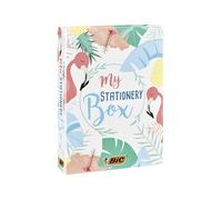 BIC My Stationery Box - 28 Produits d'Ecriture, 10 Feutres/6 Stylos-Bille/4 Surligneurs/1 Ruban Correcteur/5 Marqueurs Permanents,