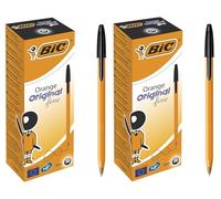 BIC Orange Original Fine Ballpoint Pens Fine Point (0.8 mm) - Black, Box of 20 Pack of 2