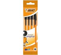 Bic - Orange - Pochette de 4 Stylos-billes - Noir