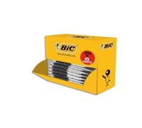 Bic Pack Éco De 30+6 Stylo Bille Atlantis Noir, Pointe Moyenne, Rechargeable, Bille Indéformable