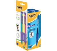 Bic Pack Promo De 12 Stylos Gel Gelocity, Bleu + Crayon Poussoir