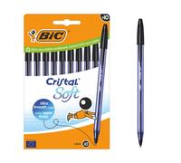 BIC Penne a Sfera Cristal Soft con Punta Media (1,2 mm) e Inchiostro Softline -