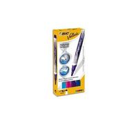 Bic Pochette 4 Feutres Velleda Liquid Ink Ogive 4,5mm. Couleur : Violet, Bleu Foncé, Bleu Turquoise, Rose
