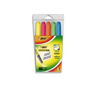Bic Pochette De 5 Surligneurs Assortis Brirteliner Grip
