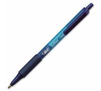 BIC – Stylo bille Softfeel – rétractable bleu – pointe 1 mm – écriture moyenne