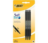Bic - Soft Feel Clic Grip - Blister de 3 Stylos-billes - Noir