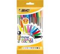 BIC Stylo à bille Cristal Large Multicolor, sachet de 10