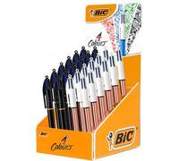 BIC Stylo à bille rétractable 4 Colours, présentoir de 24