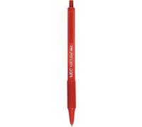 BIC Stylo à bille rétractable Soft Feel Clic grip, rouge Rouge G