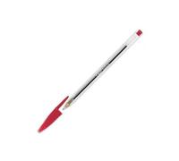 BIC Lot de 5 Stylos bille CRISTAL Rechargeable Pointe Moyenne Rouge