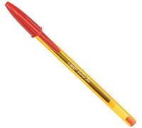 Stylo bille Bic Cristal Original Fine à capuchon pointe 0,8 mm - écriture fine - rouge