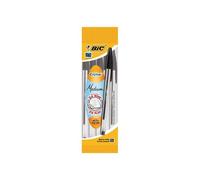 Bic Stylo Bille Cristal Medium Blister De 5 Pièces: Noir 10 Unités