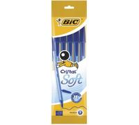 BIC Stylo-bille cristal soft bleu x5