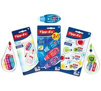 BIC Tipp-Ex Correction Set de Rubans Correcteurs avec 5 Mini Pocket Mouse (2 Décors assortis et 3 Couleurs fantaisies) et 3 Micro Tape Twist - Couleurs assorties, Lot de 8