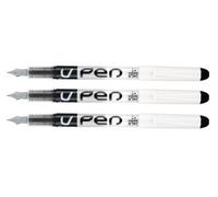 Bic V-Pen Stylo plume jetable Noir Pochette de 3