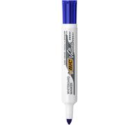 BIC Velleda 1711 Feutres pour Tableau Blanc Effaçables à Sec à Pointe Conique Moyenne - Bleu, Boîte de 12