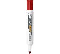 BIC Velleda 1711 Feutres pour Tableau Blanc Effaçables à Sec à Pointe Conique Large - Marqueur rouge