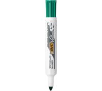 BIC Velleda 1711 Feutres pour Tableau Blanc Effaçables à Sec à Pointe Conique Moyenne - Vert, Boîte de 12