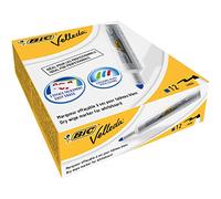 BIC Velleda 1711 Feutres pour Tableau Blanc Effaçables à Sec à Pointe Conique Moyenne - Bleu, Boîte de 12
