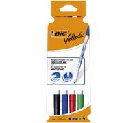Marqueur effaçable Bic Velleda 1721 pointe fine 1,2 mm - pochette de 4
