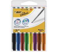 BIC Velleda 1741 Feutres pour Tableau Blanc Effaçables à Sec, Pointe Conique Moyenne - Couleurs Assorties, Pochette de 8