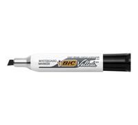 BIC Velleda 1781 Feutres pour Tableau Blanc Effaçables à Sec Pointe Biseautée Large 3 - 4,6 mm - Marqueur Noir